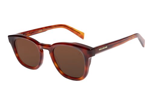 Óculos De Sol Unissex Eco Quadrado Casual Marrom