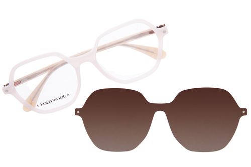 Armação Para Óculos De Grau Feminino Hollywood Vintage Multi Rosé