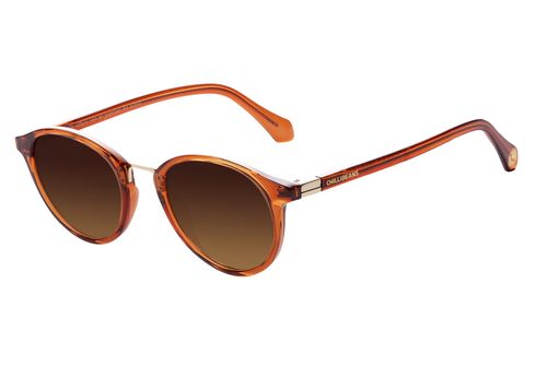 Óculos de Sol Feminino Good Vibes Redondo Olho Grego Laranja