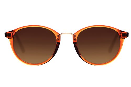 Óculos de Sol Feminino Good Vibes Redondo Olho Grego Laranja