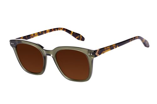 Óculos de Sol Feminino Western Quadrado Polarizado Verde