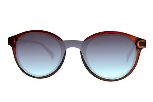 Óculos de Sol Unissex Infinity Redondo Fashion Marrom
