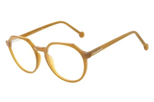 Armação para Óculos de Grau Ótica Chilli Beans Masculino Redondo Amarelo