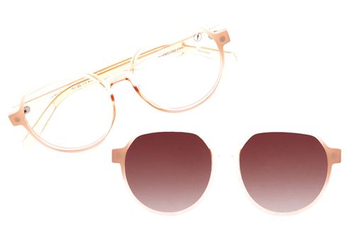 Armação Para Óculos De Grau Feminino Chilli Beans Redondo Multi Rosé