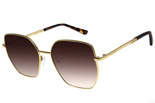 Óculos de Sol Feminino Gold Borboleta Quadrado Dourado