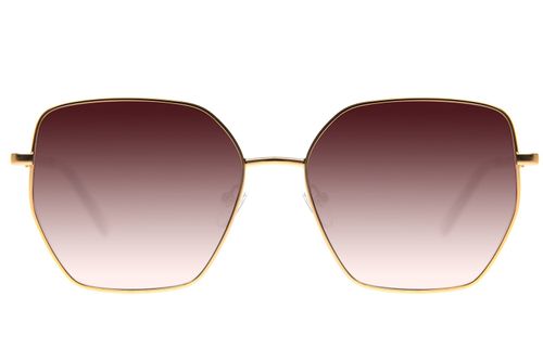 Óculos de Sol Feminino Gold Borboleta Quadrado Dourado