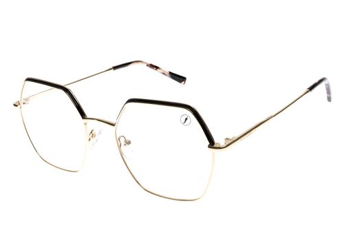 Armação para Óculos de Grau Ótica Chilli Beans Feminino Fashion Quadrado Dourado