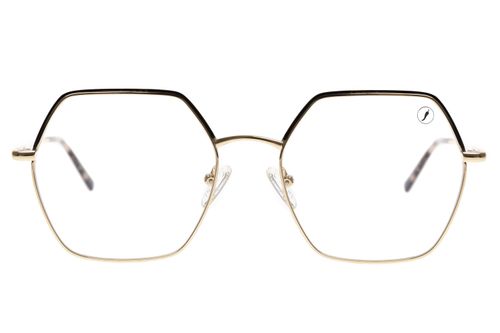 Armação para Óculos de Grau Ótica Chilli Beans Feminino Fashion Quadrado Dourado