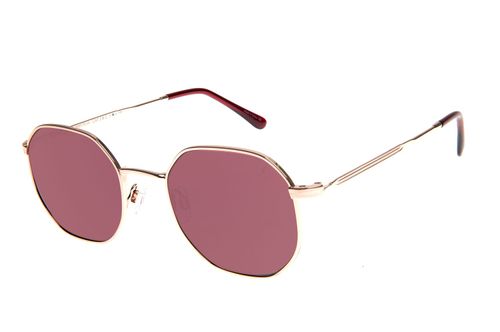Óculos de Sol Unissex Chilli Beans Hexagonal Fashion Vermelho
