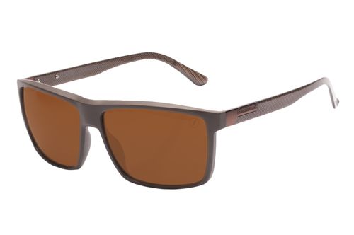 Óculos de Sol Masculino Fibra de Carbono Quadrado Clássico Marrom