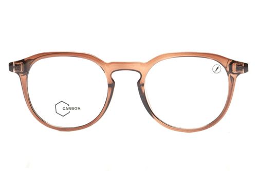Armação Para Óculos de Grau Masculino Fibra de Carbono Redondo Marrom