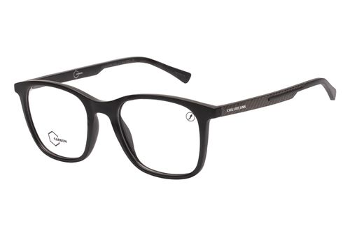 Armação Para Óculos de Grau Masculino Fibra de Carbono Quadrado Preto