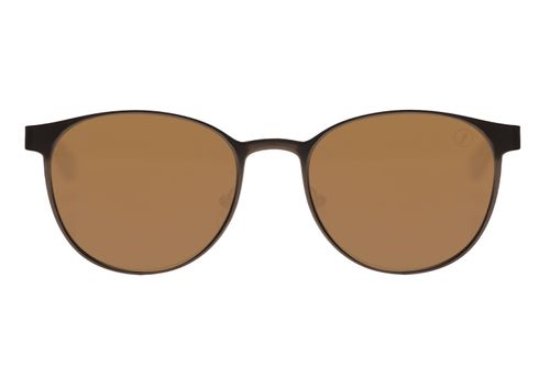 Óculos de Sol Masculino Fibra de Carbono Redondo Marrom
