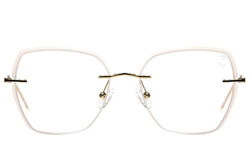 Armação Para Óculos De Grau Feminino Chilli Beans Quadrado Fashion Dourado Marrom
