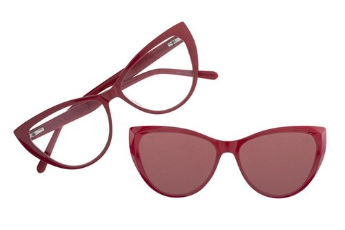 Armação Para Óculos de Grau Feminino Chilli Beans Multi Polarizado Gatinho Vinho
