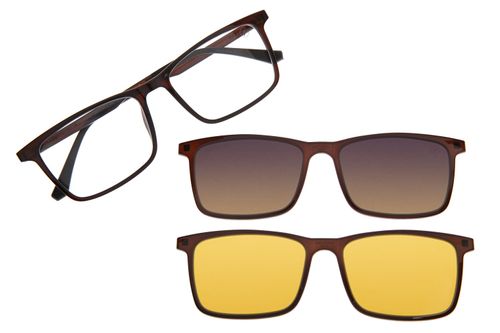 Armação Para Óculos de Grau Masculino Chilli Beans Multi Lente Marrom Polarizado
