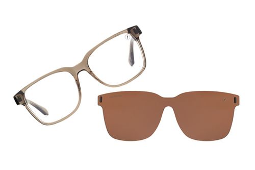 Armação Para Óculos de Grau Masculino Acetato Italiano Multi Quadrado Bege