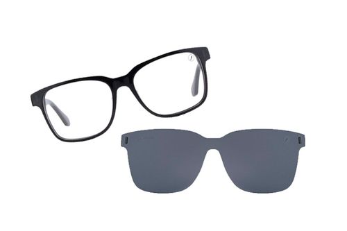 Armação Para Óculos de Grau Masculino Acetato Italiano Multi Quadrado Preto