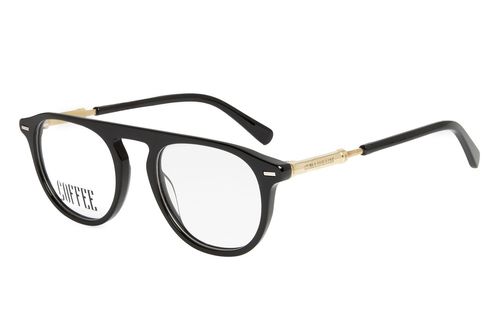 Armação Para Óculos de Grau Masculino Café Vintage Dourado