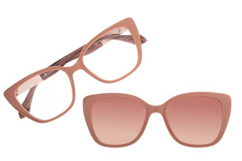 Armação Para Óculos de Grau  Feminino Chilli Beans  Multi Bege Polarizado