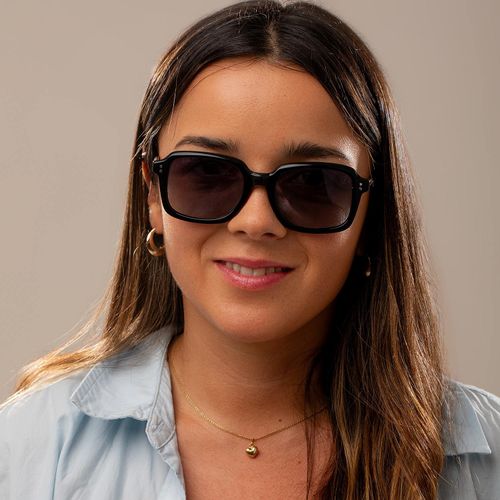 Óculos De Sol Feminino Titanium Casual Degradê Preto