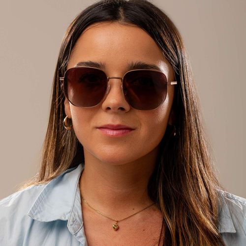 Óculos De Sol Feminino Titanium Polarizado Rosé