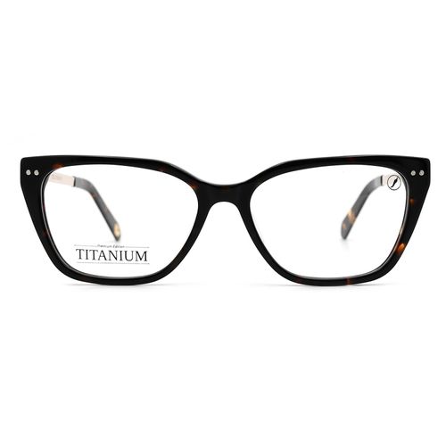 Armação Para Óculos de Grau Feminino Titanium Marrom Polarizado