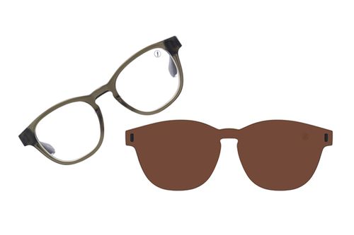 Armação Para Óculos de Grau Masculino Acetato Italiano Multi Polarizado Verde