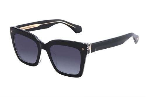 Óculos de Sol Feminino Acetato Italiano Quadrado Polarizado Degradê Preto
