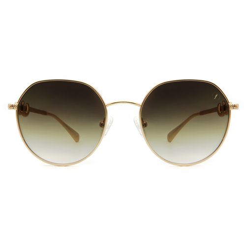 Óculos de Sol Feminino Risqué Redondo Degradê Verde