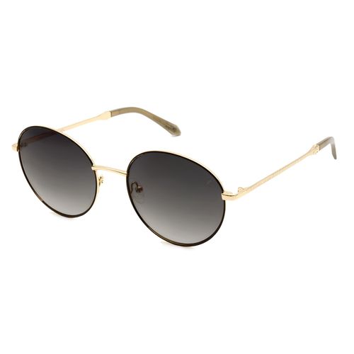 Óculos de Sol Feminino Risqué Coruja Redondo Degradê Dourado