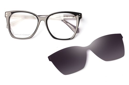 Armação Para Óculos de Grau Feminino Marilyn Monroe Cat Multi Polarizado Degradê Preto