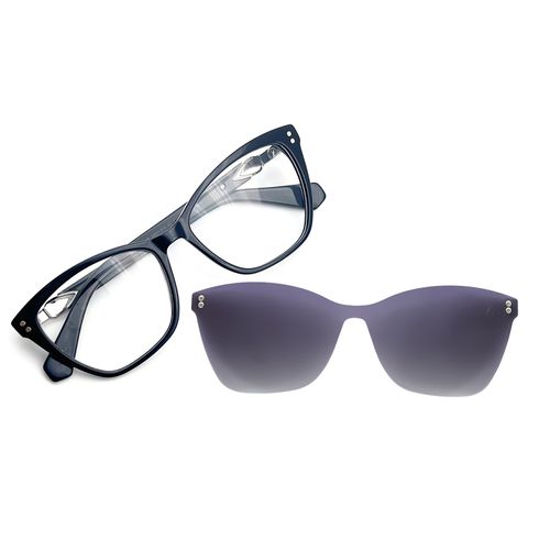 Armação Para Óculos de Grau Feminino Marilyn Monroe Multi Polarizado Degradê Preto