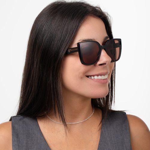 Óculos de Sol Feminino Marília Mendonça Quadrado Vinho