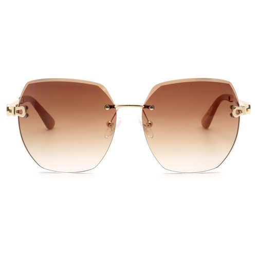 Óculos de Sol Feminino Marília Mendonça Modelo 3 Peças Dourado